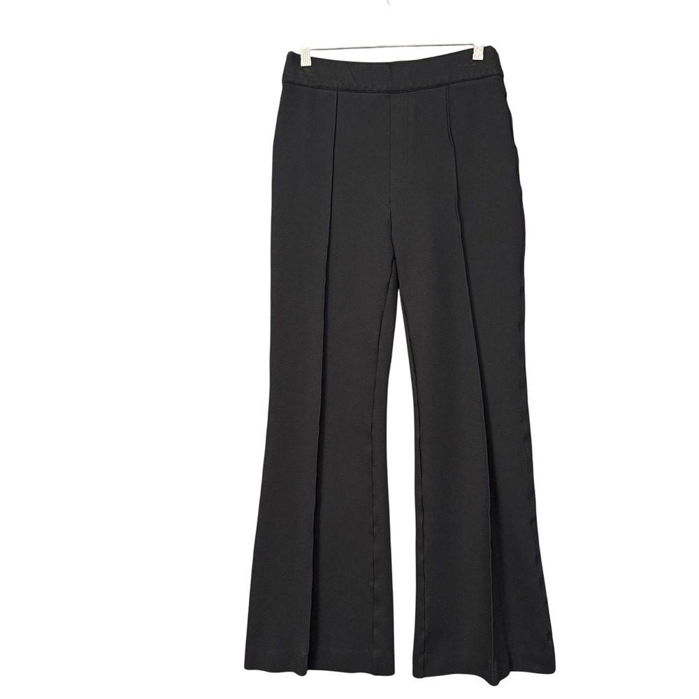 Spanx Flare Pants Womens M Black Slimming High Rise Ponte Workwear Professional